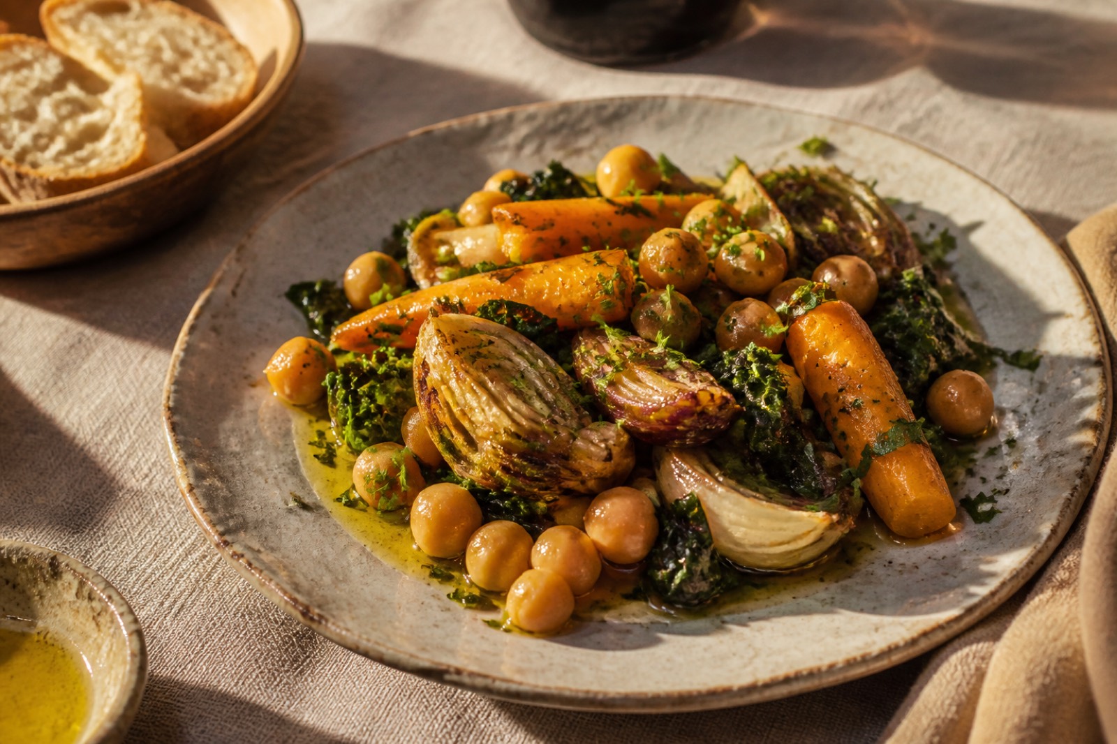 Plato de verduras asadas